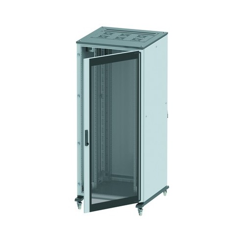 R5IT4768GS ДКС - Напольный шкаф 47U Ш600хГ800 передняя дверь стекло, задняя глухая дверь,крыша укомплектована вводом и заглушками
