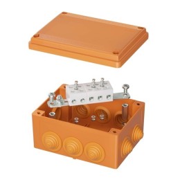 Коробка пластиковая FS с кабельными вводами и клеммниками, IP56,150х110х70мм, 5р, 450V,30A,16мм.кв FSB21516 DKC
