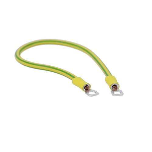 SC6L500KHDZ ДКС - Перемычка медная сеч. 6 мм2, с наконечниками под винт М6, в комплекте с метизами HDZ, L 500 мм
