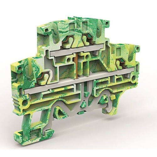 ZEFDE200 ДКС - Двухуровневая клемма заземления на 2,5 кв.мм
