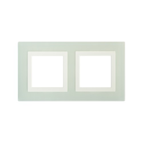 4406824 ДКС - Рамка из натурального стекла, "Avanti", светло-зеленая, 4 модуля
