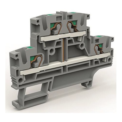 ZEFD410GR ДКС - Двухярусная клемма с объединенными ярусами на 4 кв.мм
