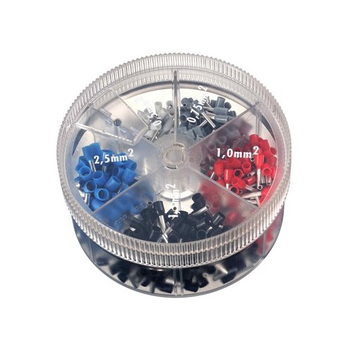 2ARTD10075 ДКС - Контейнер наконечников-гильз с изолир.фланцем 0,75 кв.мм серый (1 упаковка - 1000 шт)
