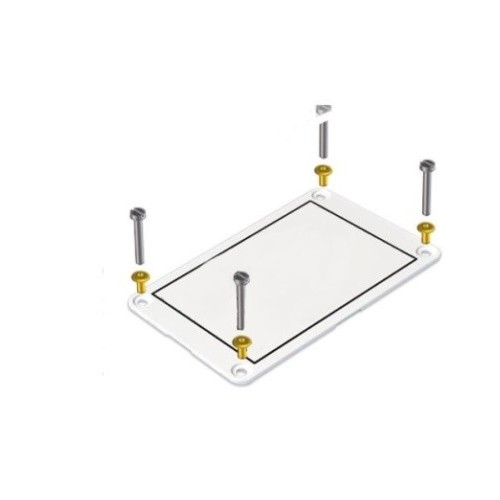 TAR100090Y ДКС - Табличка маркировочная жесткая, 100х90 мм, поликарбонат,желтая, крепление винтами