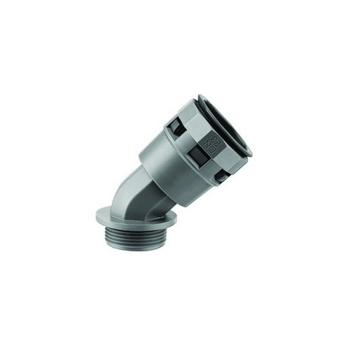 PAL23M25N ДКС - Муфта 45 грд. труба-коробка DN 23 мм, М25х1,5, полиамид, цвет черный
