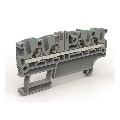 ZEFC220BL ДКС - Проходная клемма 4 точки подключения на 2,5 кв.мм синяя