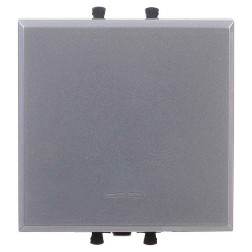 4404112 ДКС - Переключатель одноклавишный модульный, "Avanti", "Закаленная сталь", 2модуля
