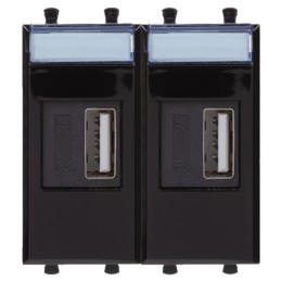 USB зарядное устройство "Черный квадрат", "Avanti", 2.1А, 2мод. 4402542 DKC