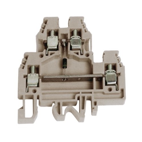 ZDS119 ДКС - DAS.4/I, 2х уровневый проходной зажим бежевый с лампой/LED
