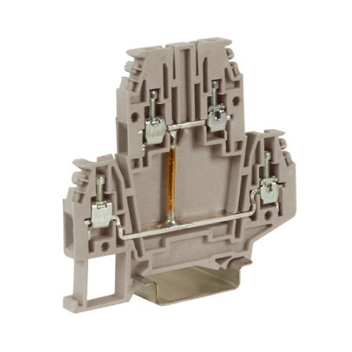 ZDB117GR ДКС - DBC.2/CIGR, проходной зажим серый 2 уровня 2,5 кв.мм, с перемычкой между уровнями
