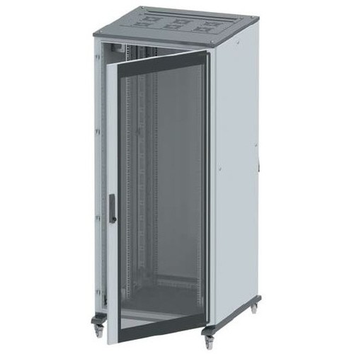 R5IT4766GS ДКС - Напольный шкаф 42U Ш600хГ600 передняя дверь стекло, задняя глухая дверь,крыша укомплектована вводом и заглушками
