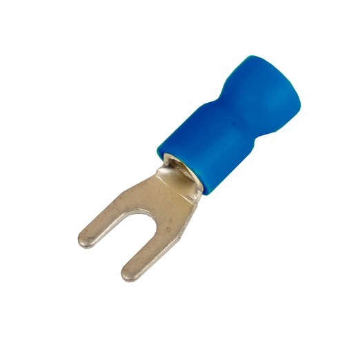 2B135P-DS-PVC ДКС - Наконечник вилочный с изолир.фланцем ПВХ, двойная гильза, 1,5-2,5 кв.мм М3,5 (д.3,7 мм) (НВИ)