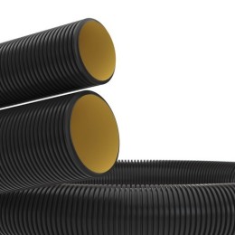 Двустенная труба ПНД гибкая для кабельной канализации д.90мм без протяжки, SN8, в бухте 50м, цвет черный 120990A DKC