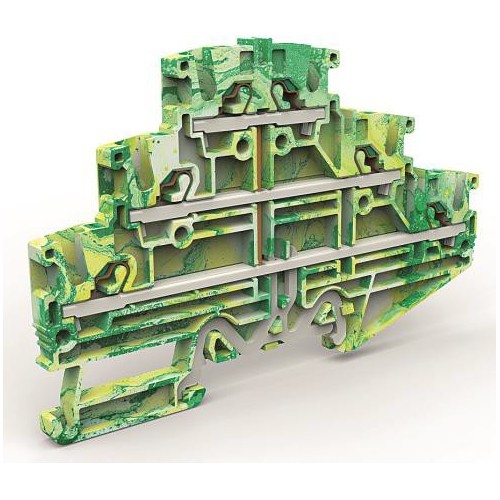 ZEFTE200 ДКС - Трехуровневая клемма на 2,5 кв.мм с заземлением
