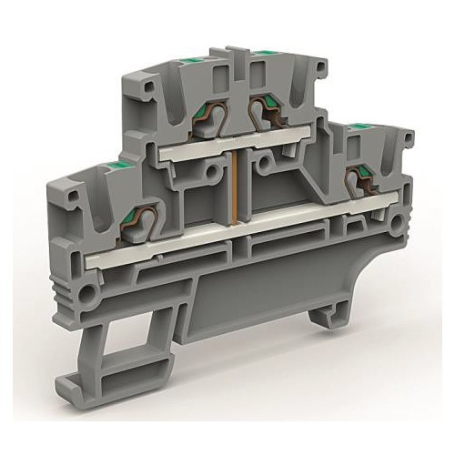 ZEFD210BL ДКС - Двухярусная клемма с объединенными ярусами на 2,5 кв.мм синяя
