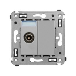 Розетка TV проходная в стену, "Avanti", "Закаленная сталь" 4404513 DKC
