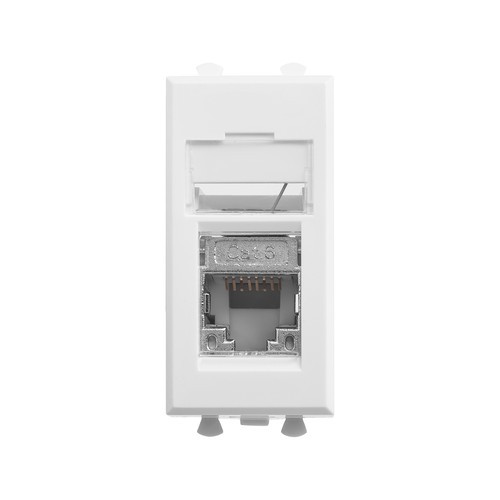 4400391 ДКС - Компьютерная розетка RJ-45 модульная, кат.6 экран, "Avanti", "Белое облако", 1 модуль
