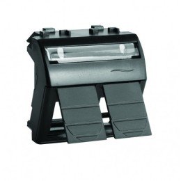 Адаптер для двух информационных разъемов Keystone, черный, 2мод. 77614N DKC
