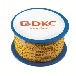 Колечко маркировочное +, 2.5-4мм. черное на желтом AZO310BY DKC
