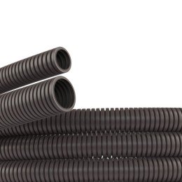 Труба PA6V0, гибкая гофр. д.29мм, без протяжки, 50м, цвет тёмно-серый 80029 DKC
