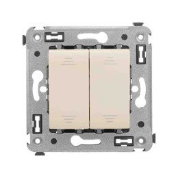 Инвертор двухклавишный в стену, "Avanti", "Ванильная дымка" 4405124 DKC
