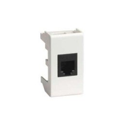 Ком.роз. RJ45 кат.6 (8P8C, Hyperline, Dual IDC: 110&Krone) Viva, белая, 1мод 45058 DKC
