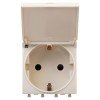 4405012 ДКС - Розетка с крышкой "Ванильная дымка", 2P+E, с з/ш, "Avanti",2мод.
