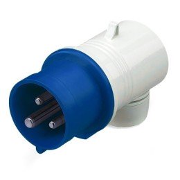 Вилка кабельная угловая IP44 32А 2P+E 230В DIS2213233 DKC