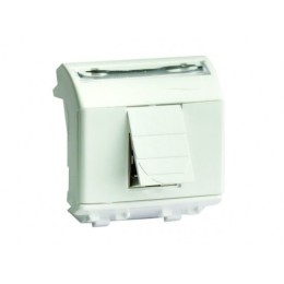 Компьютерная розетка RJ-45, кат.5Е, экранированная, белая, 2мод 76666B DKC
