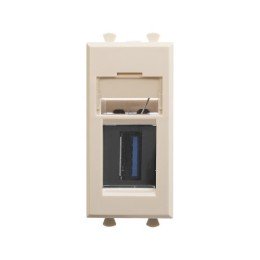 USB 3.0 розетка модульная, тип А-А, "Avanti", "Ванильная дымка", 1 модуль 4405301 DKC
