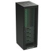R5IT4282PFB ДКС - Напольный шкаф 42U 800х1200 двери перфорированная/перфорированная, укомплектован вводом и заглушками RAL 9005