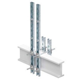 Обжимной комплект монтажных профилей тип 2 , обхват конструкции габаритами 250 на 240 мм , высота подвесной рамы-профиля 600 мм ,для крепления 1 оболочки(ек) одного типоразмера с видом защиты Ex e, горячеоцинкованный EX-TRF030306 DKC
