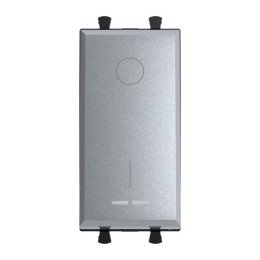 Выключатель двухполюсный одноклавишный модульный, "Avanti", "Закаленная сталь", 1 модуль 4404221 DKC
