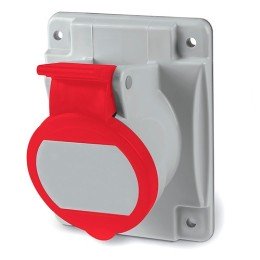 Розетка панельная с наклоном IP44 16А 3P+E+N 400В.Пружинный зажим. DIS4131667F DKC
