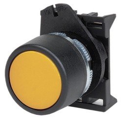Кнопка плоская прозрачная без фиксации, желтая ABHLR3 DKC
