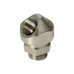 Поворотный адаптер 45° M63x1,5, IP68/IP67, никелироованная латунь 6028-63G DKC
