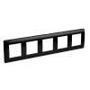 75015B ДКС - Рамка на 2+2+2+2+2 модуля (пятиместная), черная
