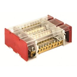 Блок распределительный на DIN рейку с выносной клеммой 4р 160А, 11х7мм 2х8мм 2х9мм 1х12мм BD3160164 DKC
