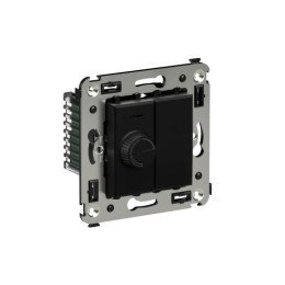 Диммер поворотный в стену, "Avanti", "Черный матовый" 4412133 DKC
