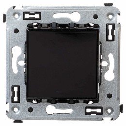 Выключатель одноклавишный в стену, "Avanti", "Черный квадрат" 4402103 DKC
