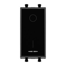 Выключатель двухполюсный одноклавишный модульный, "Avanti", "Черный квадрат", 1 модуль 4402221 DKC
