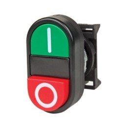 Кнопка двойная выпуклая с линзой для подсветки ABFL DKC
