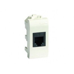 Ком.роз. RJ45 кат.6 (8P8C, Hyperline, Dual IDC: 110&Krone) Brava, слон.кость, 1мод 75458S DKC
