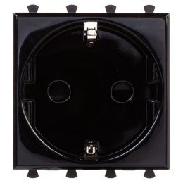 Розетка "Черный квадрат", 2P+E, с з/ш, "Avanti", 2 мод. 4402002 DKC
