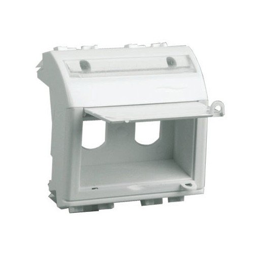 76615B ДКС - Адаптер для двух оптоволоконных разъемов типа ST, белый, 2мод.
