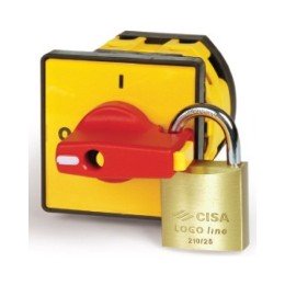 Желт.площадка и красн.ручка под замок, 48х48, на винты AZ0401 DKC
