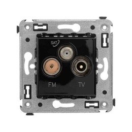 Розетка TV-FM-SAT в стену, "Avanti", "Черный квадрат" 4402533 DKC
