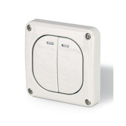 Выключатель однополюсный, двухклавишный DIS1373022 DKC
