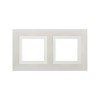 4400824 ДКС - Рамка из натурального стекла, "Avanti", белая, 4 модуля
