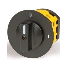 Круглая площадка д.52 - черная ручка R14 на дверь AZ1408 DKC
